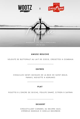 Menu de chef à domicile Saint-Malo