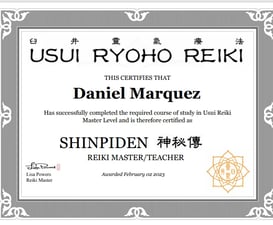 reiki master cert daniel