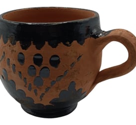  handmade terracotta mug