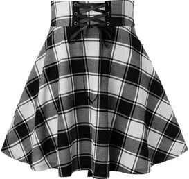 Plaid mini skirt