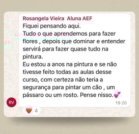 depoimento de aluna