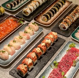 sushi spread