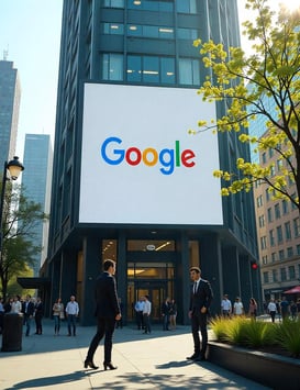 o publicitate mare google pe o clădire