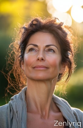 confident woman outdoors in glowing sunlight, representing natural blood sugar support