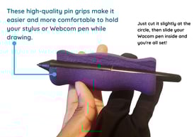 Long foam pencil grip for drawing, writing, and digital stylus support – ergonomic design  comforl