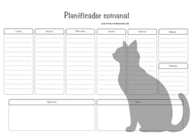 planificadores con diseños de gatos para imprimir gratis