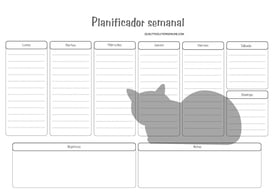 planificadores con diseños de gatos para imprimir gratis