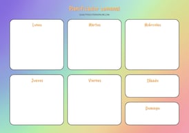planificador semanal arcoiris para imprimir gratis