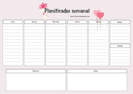 Planificadores Semanales de San Valentín: Descarga Gratis