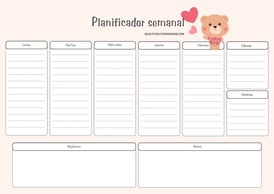 Planificadores Semanales de San Valentín: Descarga Gratis