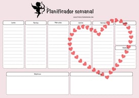 Planificadores Semanales de San Valentín: Descarga Gratis
