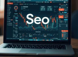 SEO auf dem Computer (Midjourney)