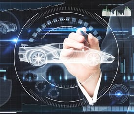 a person holding a pen and touching a car Security