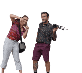 Laurent au drone & Chloé à la vidéo
