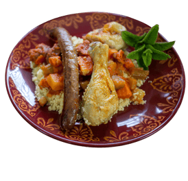 Image représentant un couscous dans une asiette