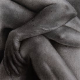 Safe Place drawing,depicting an intimate and loving embrace, symbolizing safety,emotional connection