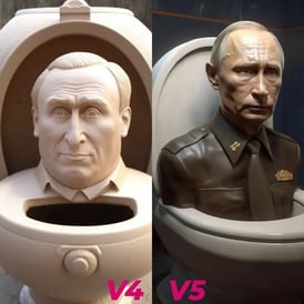 a bust bust of a Putin in a toilet paperweight