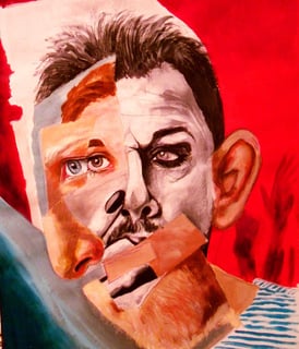 Preparatory sketch for the painting - 'Identity Crisis' by Christine Gallagher