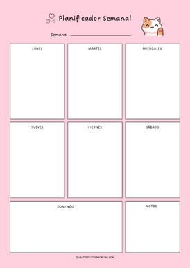 Planificadores Semanales Kawaii: Organiza tu Semana con Estilo y Alegría 