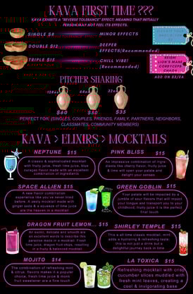 Delicious and Refreshing drinks at the best Kava Bar LA