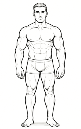 a muscular man in underwear briefs and underwear briefs