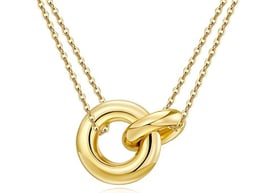  golden friendship necklace is made of 14K gold over s925 sterling silver. The gorgeous golden textu