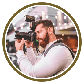 a man with a camera and a camera