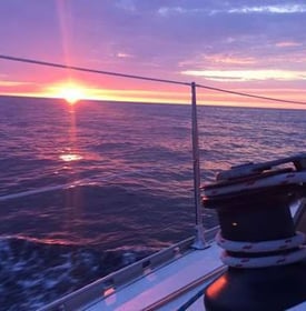 Coucher de soleil en navigation