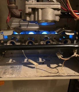 Burner Cleaning Process detailed photo on a Maintenance Service request