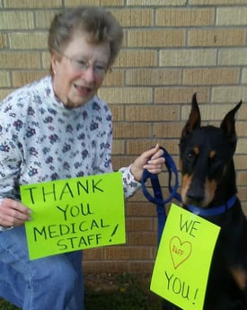 Therapy Dog Team Bentley and Janet.