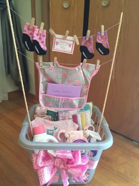 DIY laundry basket baby basket