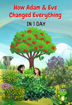 a cartoonish picture of a man and woman in a garden