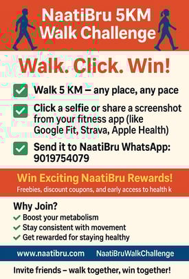 a poster for a walk - in challenge