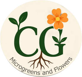 CG Microgreens and Flowers logo