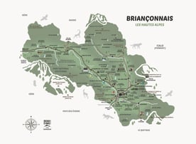 Carte Géographique Briançonnais Hautes-Alpes
