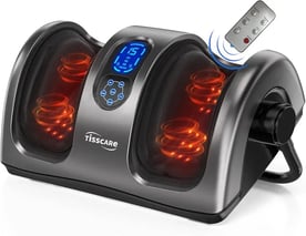 TISSCARE Shiatsu Foot Massager with Heat: Foot Massager for Plantar Fasciitis, Neuropathy, Circulati