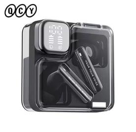 QCY-MeloBuds Neo Fones De Ouvido Sem Fio, Bluetooth 5.3, Display Digital LED Power