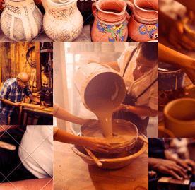 a collage of a variety of pottery pottery pottery pots