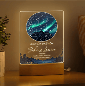 Custom The Night We Met Star Map Night Lights - Personalized Anniversary Christmas Valentine's Day 