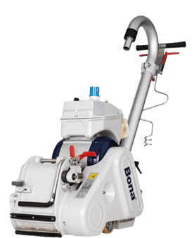 a machine that is being used to make a concrete floor