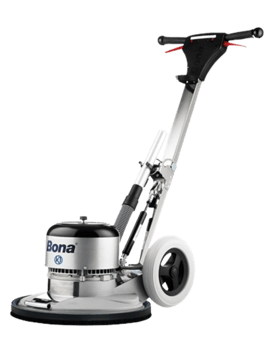 a bona floor polisher with a machine