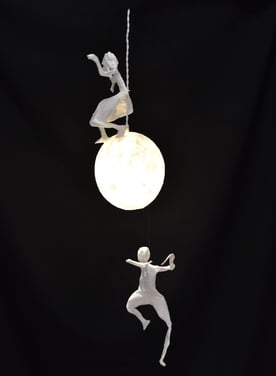 pendant lights paper sculpture Sète France