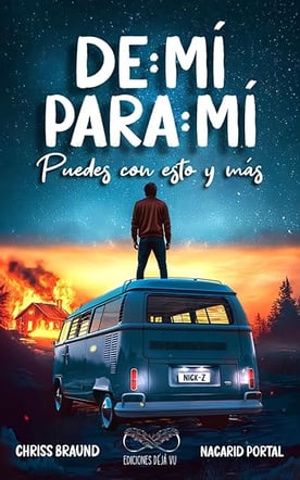a man standing on a van with a van in the background