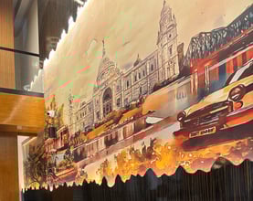 handpainted, digital, customised wallpaqper designed by Azitas Interio