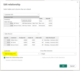 cardinaly in power bi