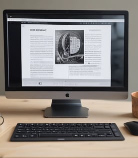 a computer monitor screen showing a computer monitor and book