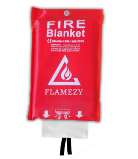 a fire blanket on a fire blanket