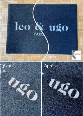 nettoyage en profondeur tapis d'entrée de léo et ugo rouen - m&m services pro
