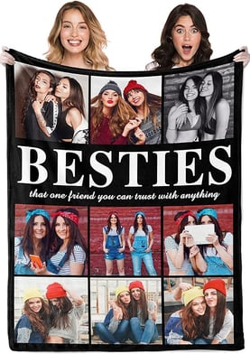 customized blanket, best friends, personalized blanket