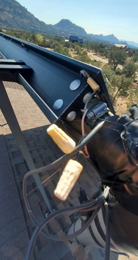 Exposed wiring and sensor on the solar thermal water system will cause false temperature readings..